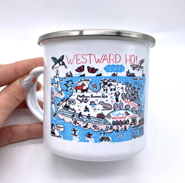 Westward Ho Map Tin Mug