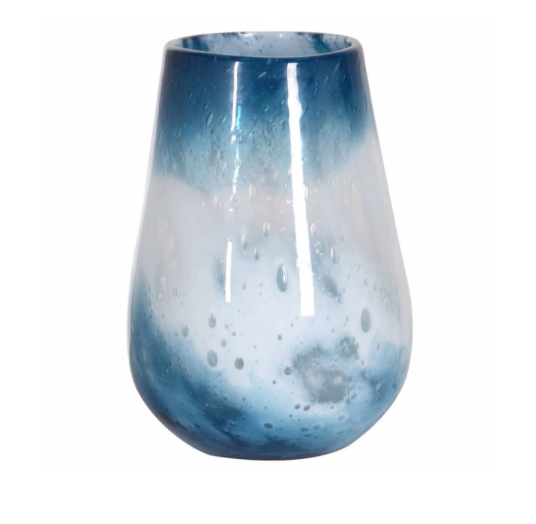 indigo blue and white vase