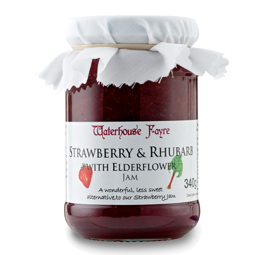 Waterhouse Fayre Strawberry, Rhubarb & Elderflower Jam (340g)