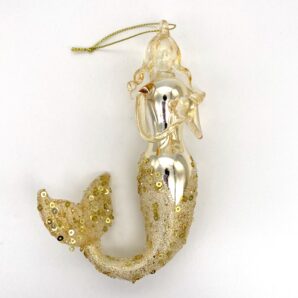 Gold Glass Mermaid Decoration