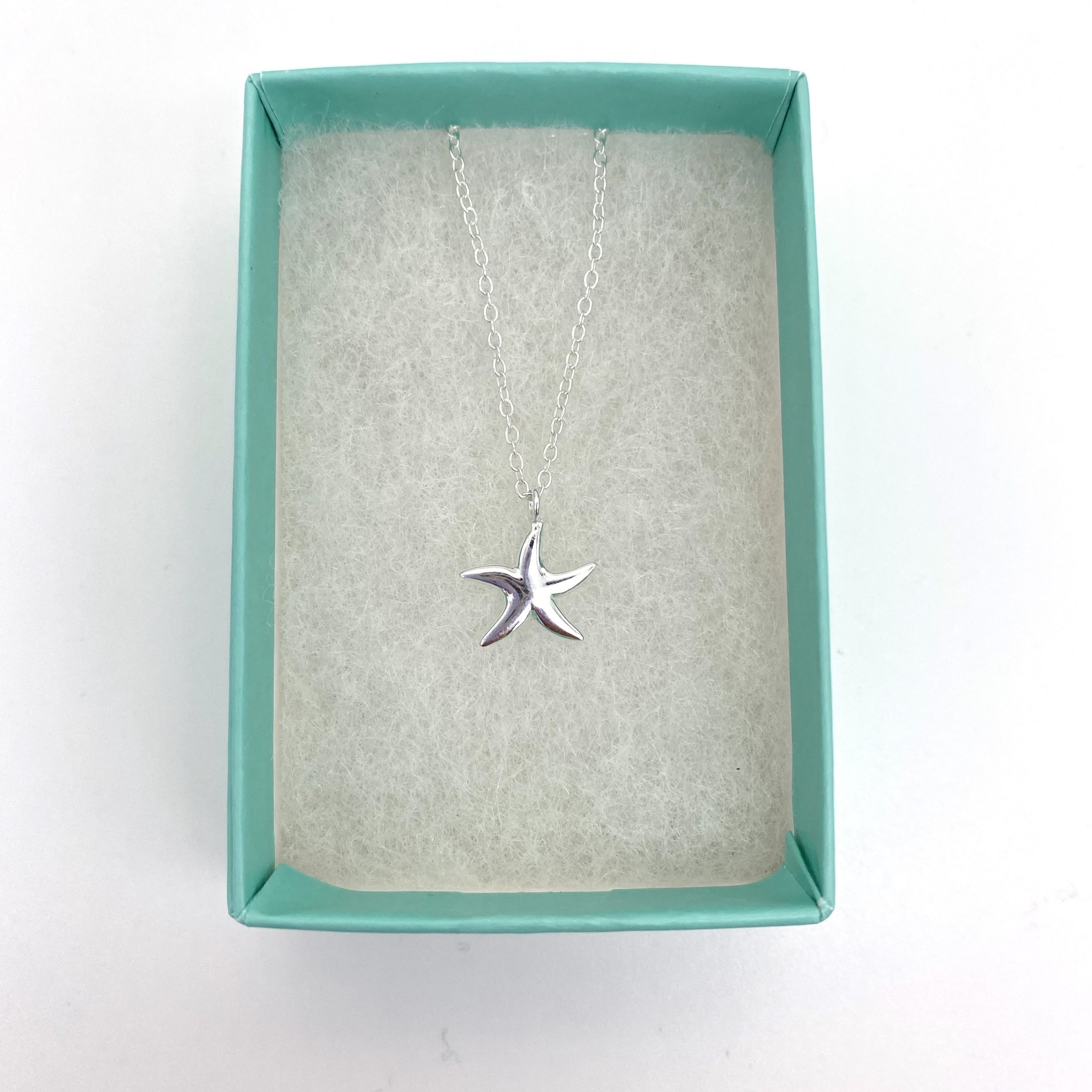 Silver Starfish Necklace - Blue Salt - everythingwestward.co.uk