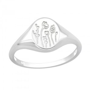 Silver Meadow Signet Ring
