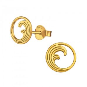 Gold Wave Studs