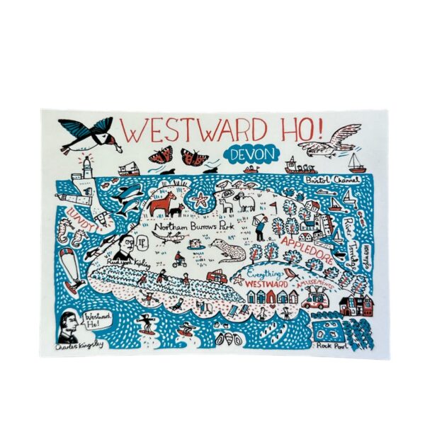 Westward Ho Map Postcard