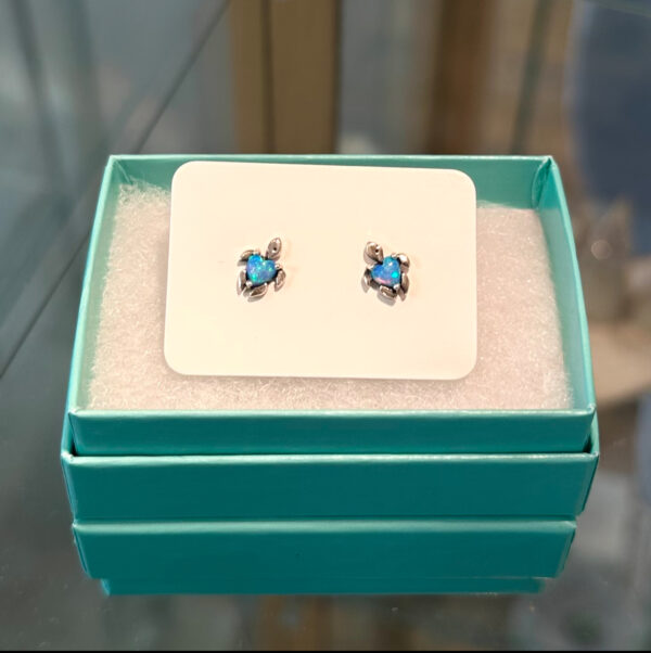 Opal Turtle Studs